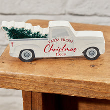Load image into Gallery viewer, Farm Fresh Christmas Trees Wooden Truck Decoration
