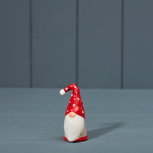 Ceramic Santa With Spotty Hat Ornament - Various Sizes