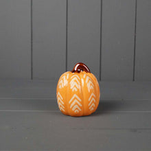 Load image into Gallery viewer, Ceramic Orange &amp; Natural Glazed Pumpkin
