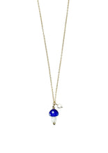 Load image into Gallery viewer, Isles &amp; Stars Glass Mushroom Pendant Necklace - Blue
