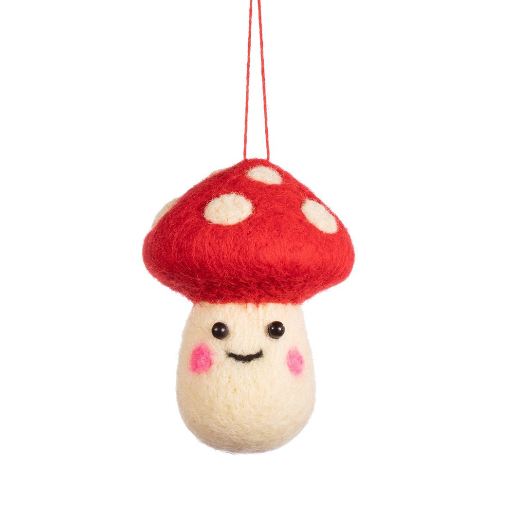 Sass & Belle Felt Smiley Mushroom