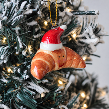 Load image into Gallery viewer, Festive Croissant Ceramic Ornament - Derbyshire Gift Centre
