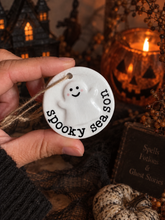 Load image into Gallery viewer, 'Spooky Season' Ceramic Hanging Disc Ornament
