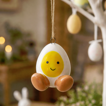 Load image into Gallery viewer, Ceramic Hanging Happy Egg Ornament - Derbyshire Gift Centre
