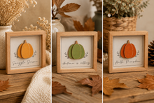 Load image into Gallery viewer, 3D Wooden Pumpkin Signs - Various Styles
