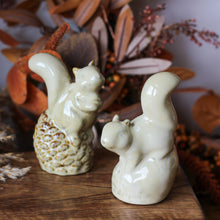 Load image into Gallery viewer, Stoneware Ceramic Hand Glazed Squirrel Ornament - Various Styles
