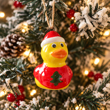 Load image into Gallery viewer, Ceramic Duck With Festive Outfit Ornament
