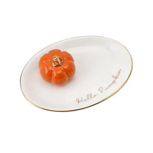 'Hello Pumpkin' Ceramic Ring Dish