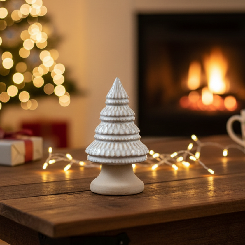 Stoneware Ceramic Natural Glaze Tree Decoration