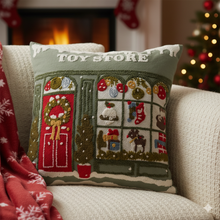 Load image into Gallery viewer, Large Toy Store Square Cushion With All Over Embroidery
