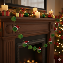 Load image into Gallery viewer, Sass &amp; Belle Felt Sprout Christmas Garland
