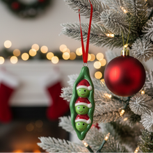Load image into Gallery viewer, Ceramic Peas In A Pod Christmas Tree Ornament
