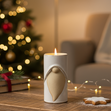 Load image into Gallery viewer, Stoneware Ceramic Festive Gonk Tealight Holder
