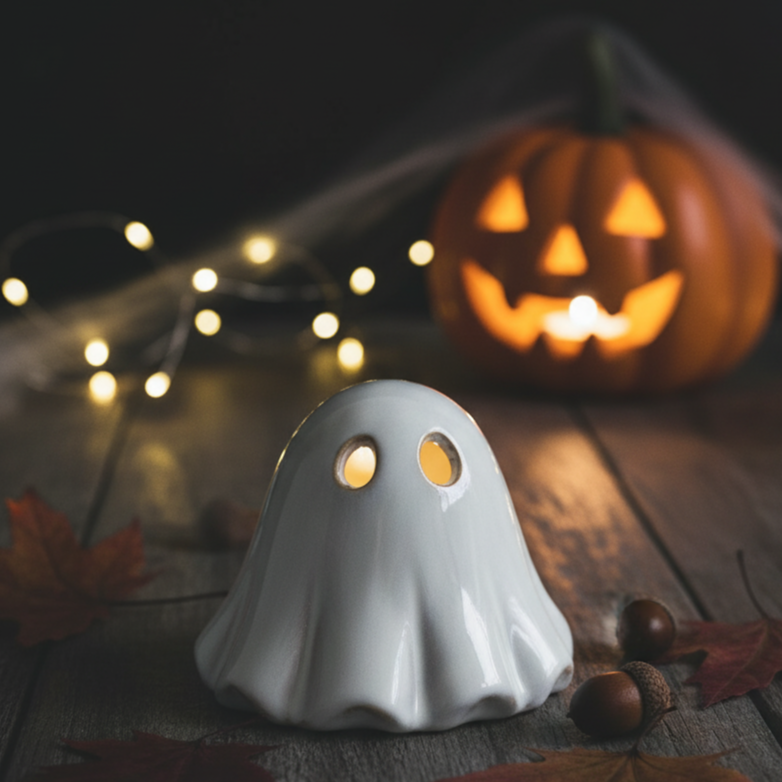 Porcelain LED Light Up Ghost
