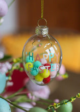 Load image into Gallery viewer, Happy Easter Glass Egg With Pom-Poms
