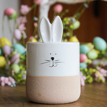 Load image into Gallery viewer, Ceramic White Rabbit Pot With Sand Finish Base
