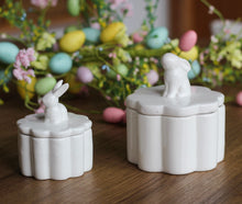 Load image into Gallery viewer, Porcelain Ceramic Jars With Rabbit Detail - Various Sizes
