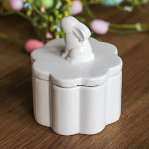 Porcelain Ceramic Jars With Rabbit Detail - Various Sizes