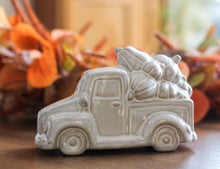 Load image into Gallery viewer, Ceramic Truck With Pumpkins Autumnal Ornament
