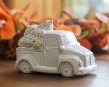 Load image into Gallery viewer, Ceramic Truck With Pumpkins Autumnal Ornament
