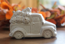 Load image into Gallery viewer, Ceramic Truck With Pumpkins Autumnal Ornament
