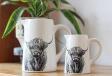 Load image into Gallery viewer, Beautiful Ceramic Highland Cow Print Jug - Various Sizes
