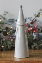 Load image into Gallery viewer, Ceramic LED Light Up Santa Ornament With Cut Out Stars
