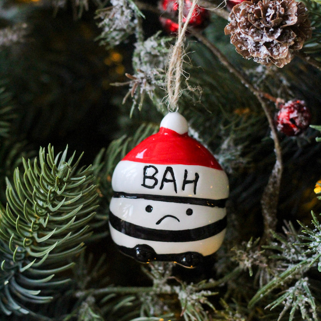 'BAH' Humbug Adorable Ceramic Hanging Ornament