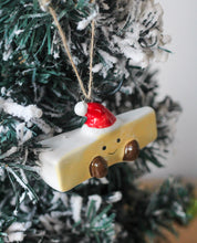 Load image into Gallery viewer, Festive Brie With Santa Hat Ornament
