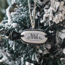 Load image into Gallery viewer, Bah Humbug Sweet Shaped Ceramic Christmas Ornament
