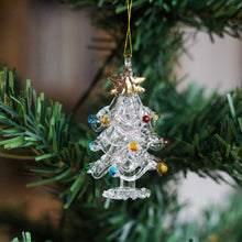 Load image into Gallery viewer, Handblown Glass Tree With Gold Star Ornament
