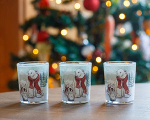 Set of 3 Polar Bear & Penguin Candles