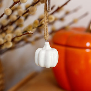 Small Ceramic Hanging Pumpkin