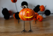 Load image into Gallery viewer, Heaven Sends Metal &amp; Resin Light Up Pumpkin - Various Styles - Derbyshire Gift Centre
