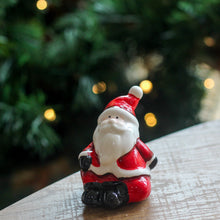 Load image into Gallery viewer, Cute Sitting Ceramic Santa Ornament
