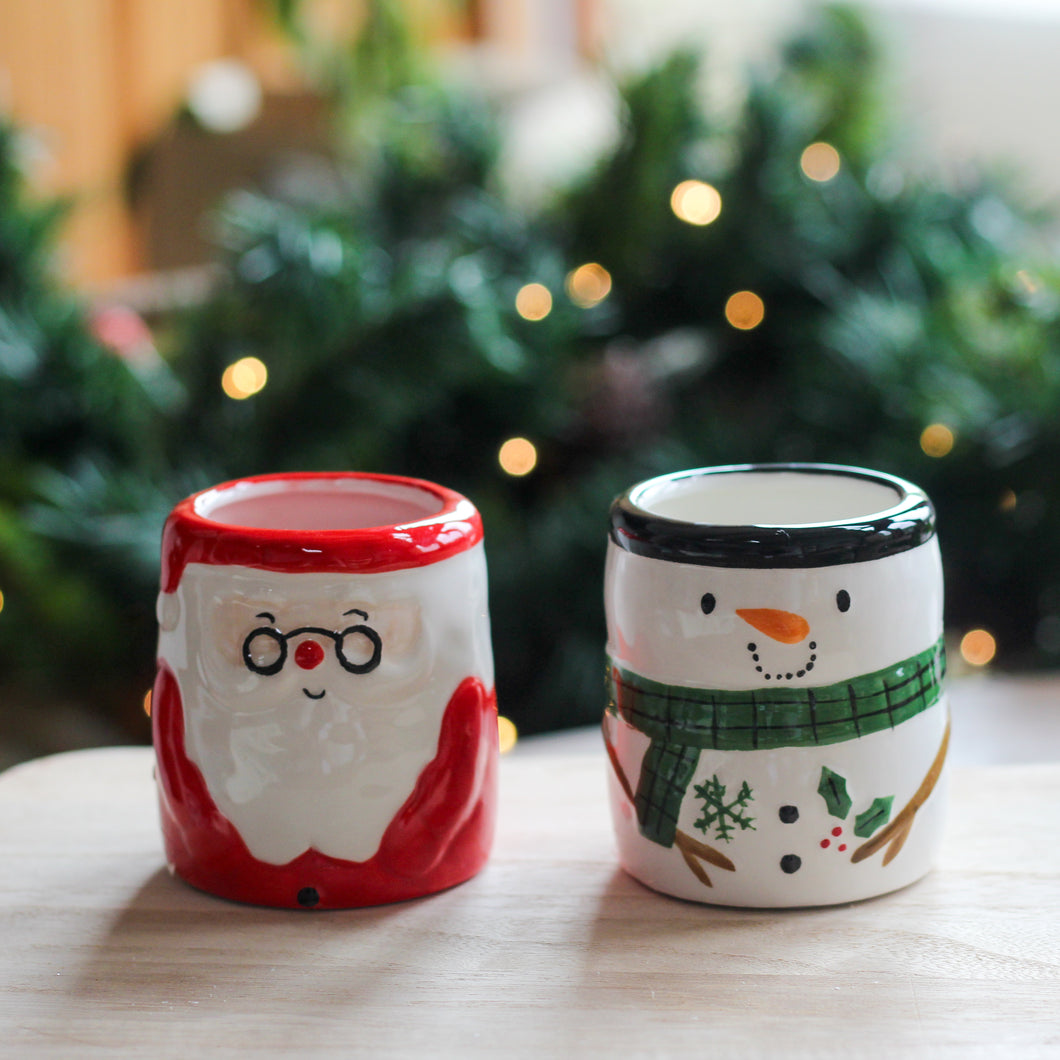 Scented Candle In Festive Themed Ceramic Jar - Various Styles