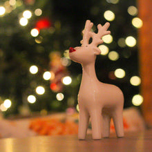 Load image into Gallery viewer, Ceramic Standing Red Nose Reindeer Ornament
