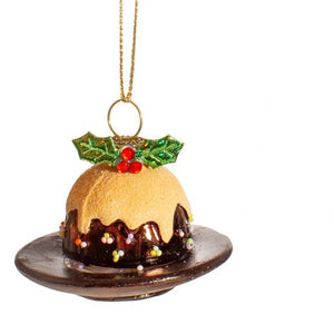 Small Glass Christmas Pudding Tree Decoration