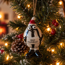 Load image into Gallery viewer, 'Bah Humbug' Ceramic Christmas Tree Ornament
