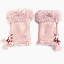Load image into Gallery viewer, Faux Fur Fingerless Gloves - Multiple Colours
