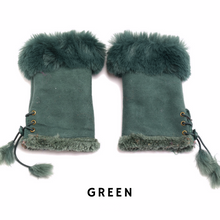 Load image into Gallery viewer, Faux Fur Fingerless Gloves - Multiple Colours
