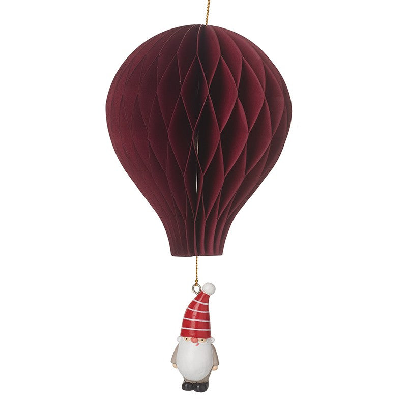 Concertina Ballooning Santa - Deep Red