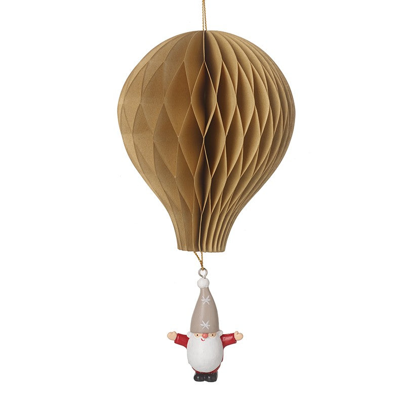 Concertina Ballooning Santa - Gold