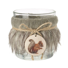 Load image into Gallery viewer, Faux Fur &amp; Glass Squirrel T-light Holder
