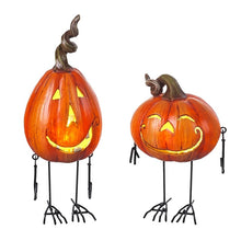 Load image into Gallery viewer, Heaven Sends Metal &amp; Resin Light Up Pumpkin - Various Styles
