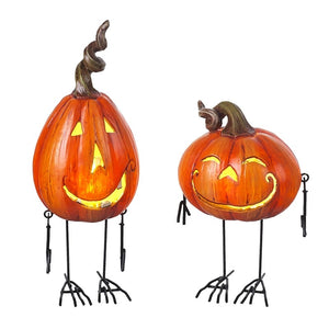 Heaven Sends Metal & Resin Light Up Pumpkin - Various Styles