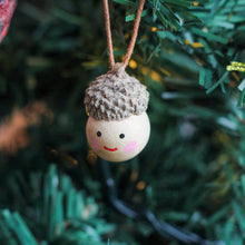 Load image into Gallery viewer, Tiny Wooden Acorn Decoration - Derbyshire Gift Centre
