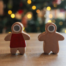 Load image into Gallery viewer, Ceramic Gingerbread Couple Salt &amp; Pepper Shaker Set

