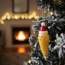 Load image into Gallery viewer, Ceramic Festive Parsnip Christmas Tree Decoration
