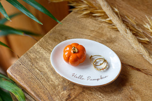 'Hello Pumpkin' Ceramic Ring Dish